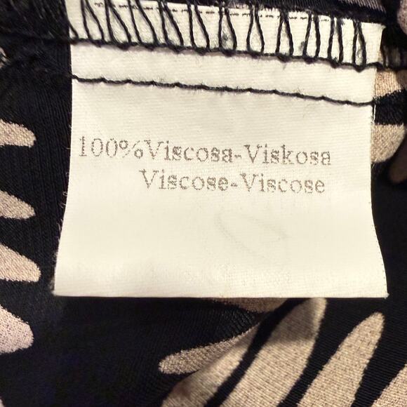 Equilibrio Italia Black Cream Men Short Sleeve Button Down Shirt Large Retro - Picture 5 of 7